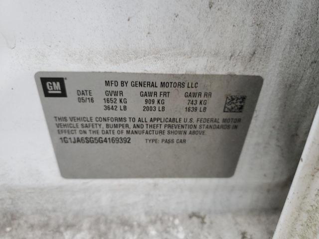 2016 CHEVROLET SONIC LS - 1G1JA6SG5G4169392