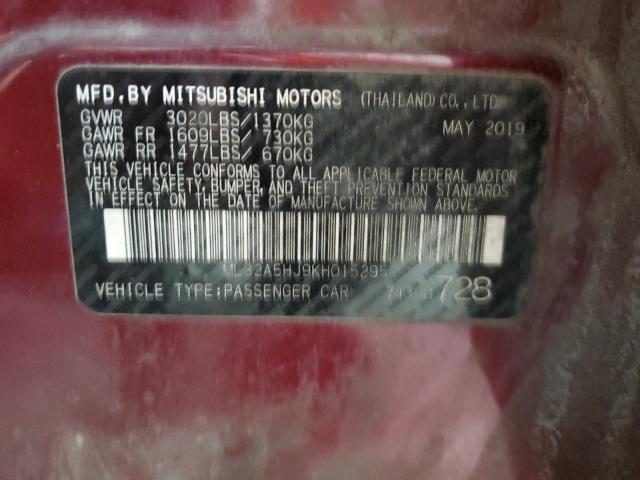 2019 MITSUBISHI MIRAGE LE ML32A5HJ9KH015295