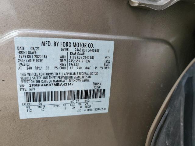 2021 FORD EDGE TITAN - 2FMPK4K97MBA43147