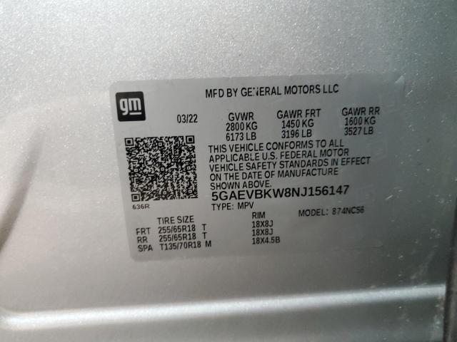 2022 BUICK ENCLAVE PR - 5GAEVBKW8NJ156147