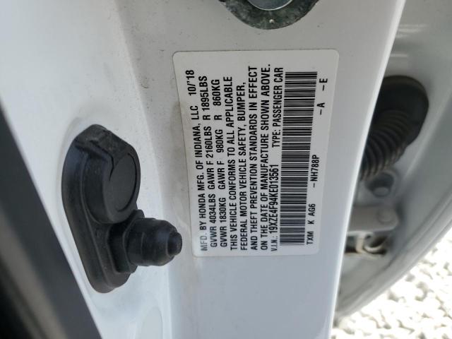 2019 HONDA INSIGHT TO 19XZE4F94KE013561