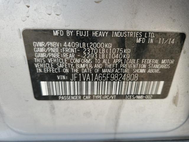 2015 SUBARU WRX - JF1VA1A65F9824808