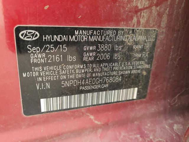 2016 HYUNDAI ELANTRA SE - 5NPDH4AE0GH768084