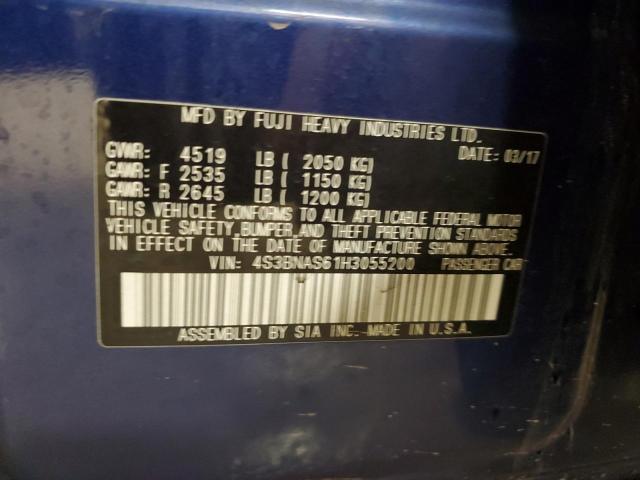 2017 SUBARU LEGACY SPO 4S3BNAS61H3055200