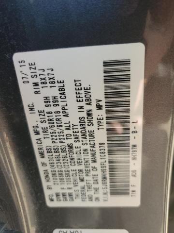 2015 HONDA CR-V TOURI - 5J6RM4H99FL108379