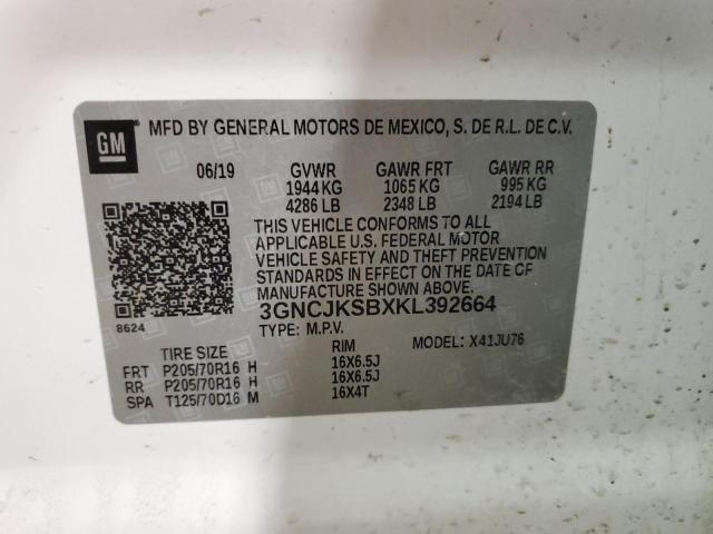 2019 CHEVROLET TRAX LS - 3GNCJKSBXKL392664