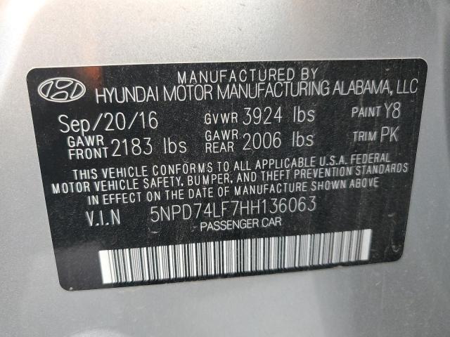 2017 HYUNDAI ELANTRA SE - 5NPD74LF7HH136063