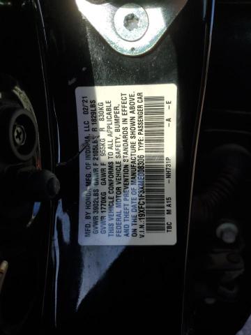 2021 HONDA CIVIC EX - 19XFC1F3XME008306