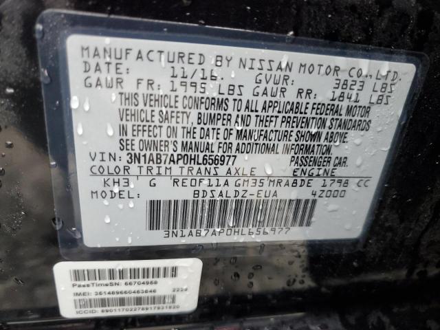 2017 NISSAN SENTRA S - 3N1AB7AP0HL656977