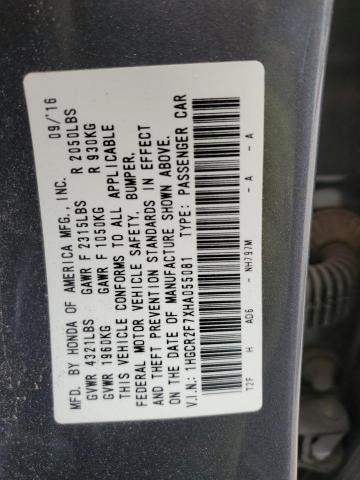 2017 HONDA ACCORD EX - 1HGCR2F7XHA055081