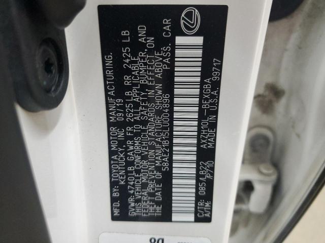 2020 LEXUS ES300H 58AE21B15LU004896