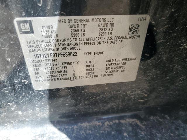 2015 GMC SIERRA K25 - 1GT12YE87FF539622