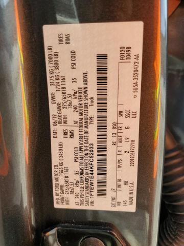 2019 FORD F150 SUPER - 1FTEW1E44KFC52033