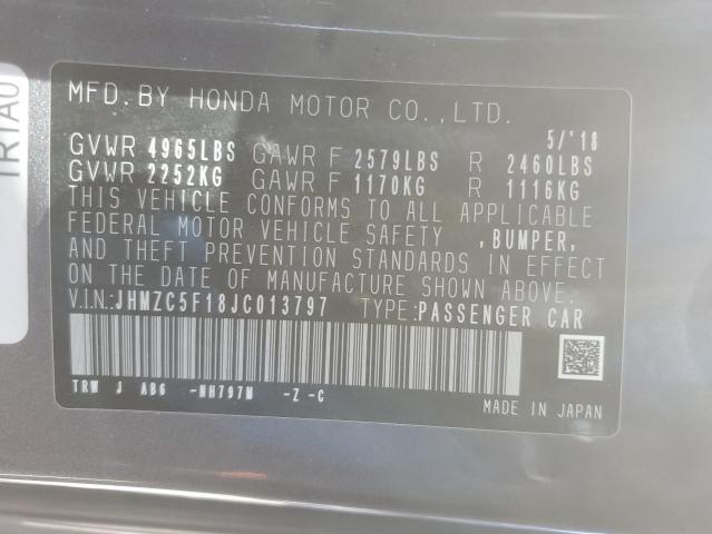 2018 HONDA CLARITY JHMZC5F18JC013797
