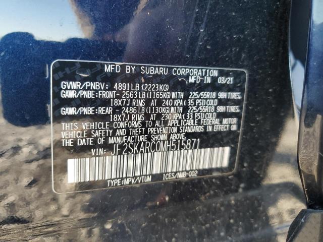 2021 SUBARU FORESTER S - JF2SKARC0MH515871