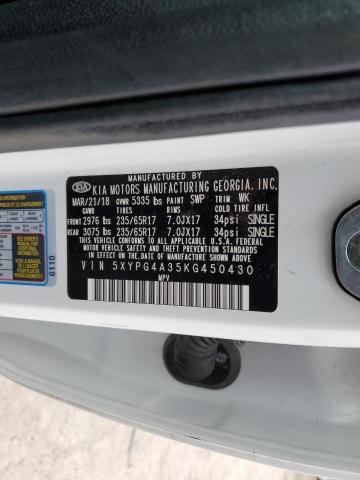2019 KIA SORENTO L - 5XYPG4A35KG450430