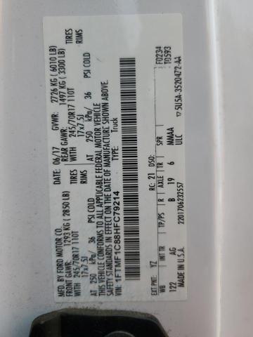 2017 FORD F150 - 1FTMF1C88HFC79214