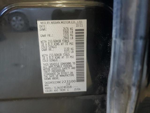 2022 NISSAN PATHFINDER - 5N1DR3CCXNC223100
