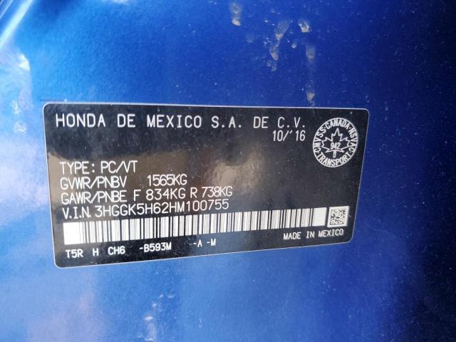 2017 HONDA FIT SE - 3HGGK5H62HM100755
