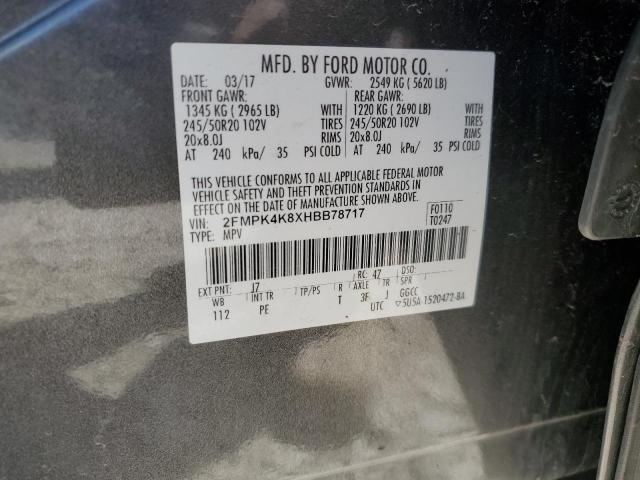 2017 FORD EDGE TITAN 2FMPK4K8XHBB78717