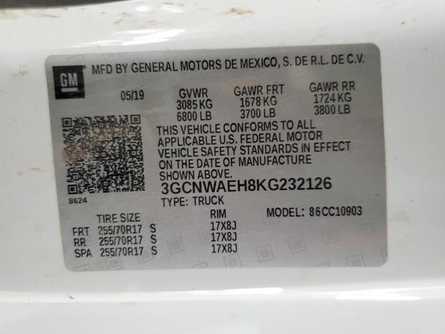2019 CHEVROLET SILVERADO - 3GCNWAEH8KG232126