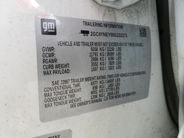 2GC4YNEY5N1222275 2022 CHEVROLET ALL Models