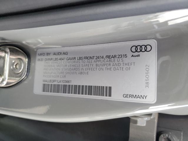2020 AUDI A3 S-LINE - WAUJEGFF1LA103661