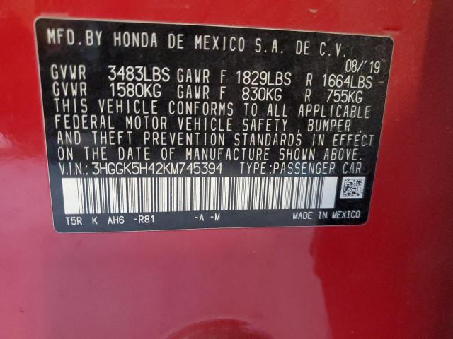 2019 HONDA FIT LX - 3HGGK5H42KM745394