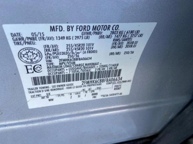 2015 FORD FLEX SEL - 2FMHK6C88FBA06634