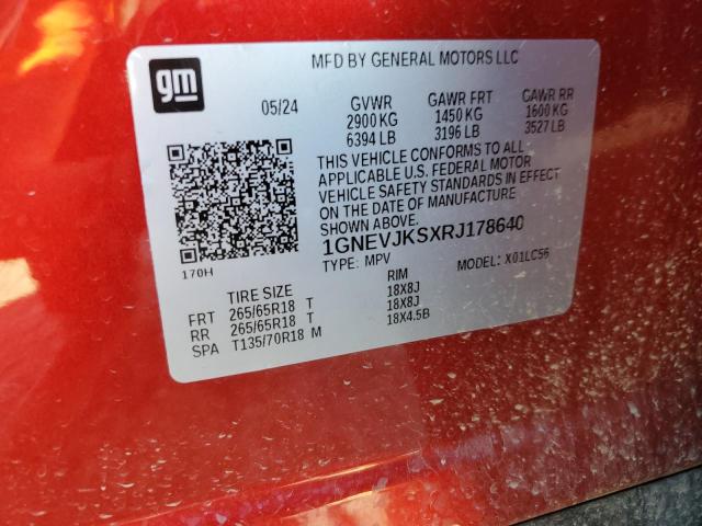 2024 CHEVROLET TRAVERSE L 1GNEVJKSXRJ178640