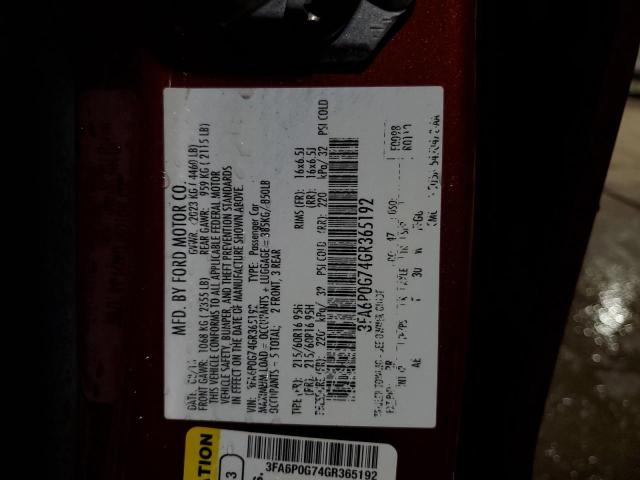 2016 FORD FUSION S - 3FA6P0G74GR365192