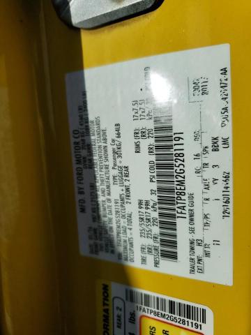2016 FORD MUSTANG - 1FATP8EM2G5281191