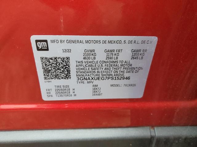 2023 CHEVROLET EQUINOX LT - 3GNAXUEG7PS152946
