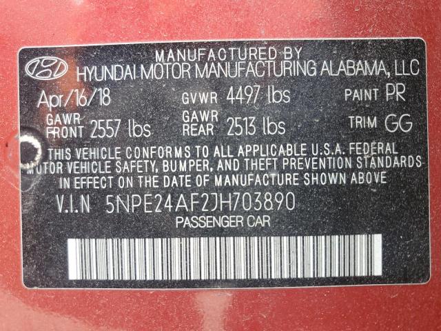 2018 HYUNDAI SONATA SE - 5NPE24AF2JH703890