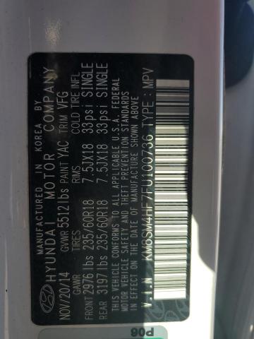 2015 HYUNDAI SANTA FE G - KM8SM4HF7FU100736