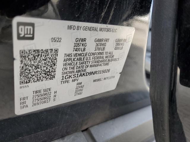 2022 GMC YUKON SLE 1GKS1AKD9NR315026