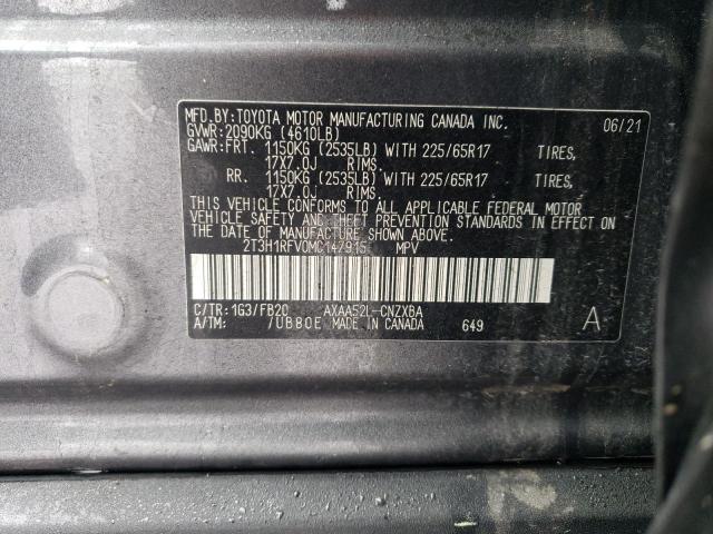 2021 TOYOTA RAV4 LE 2T3H1RFV0MC147915