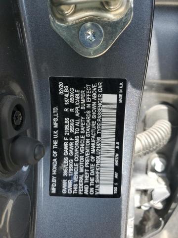 2020 HONDA CIVIC EXL - SHHFK7H89LU218790