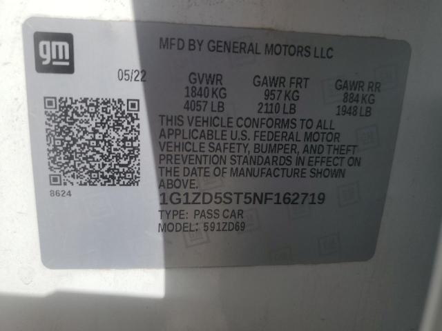 2022 CHEVROLET MALIBU LT - 1G1ZD5ST5NF162719