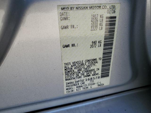 2016 NISSAN ALTIMA 2.5 - 1N4AL3AP7GC168578