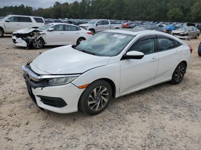HONDA CIVIC EX 2018 white  gas 2HGFC2F75JH572374 photo #1