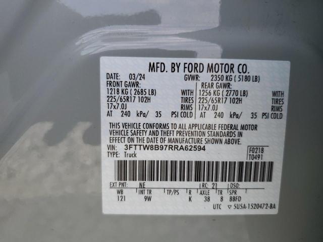 2024 FORD MAVERICK X - 3FTTW8B97RRA62594