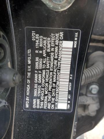 2021 HONDA CIVIC TYPE - SHHFK8G72MU202477