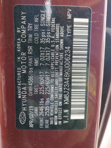 2019 HYUNDAI TUCSON SE KM8J23A48KU006234