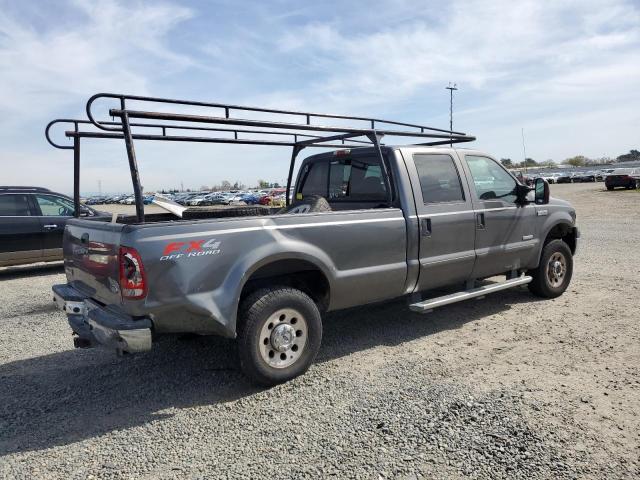 FORD F250 SUPER 2005 gray crew pic diesel 1FTSW21P55EC86436 photo #4