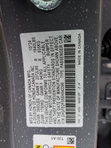 2025 HONDA CIVIC SPOR - 2HGFE2F55SH542396
