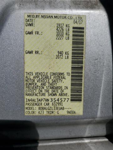 2017 NISSAN ALTIMA 2.5 - 1N4AL3AP7HN354577