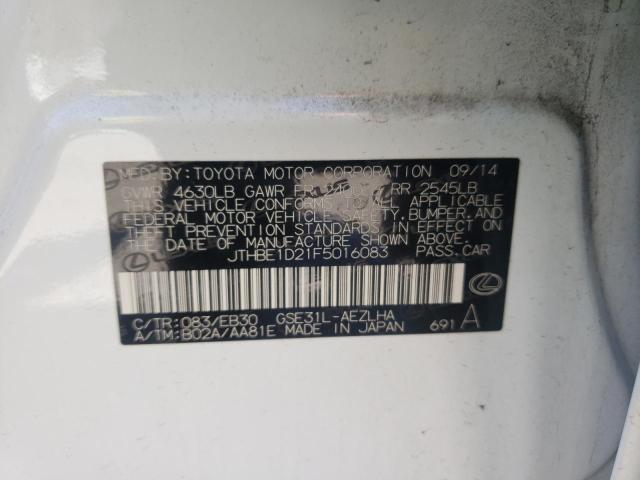 2015 LEXUS IS 350 JTHBE1D21F5016083