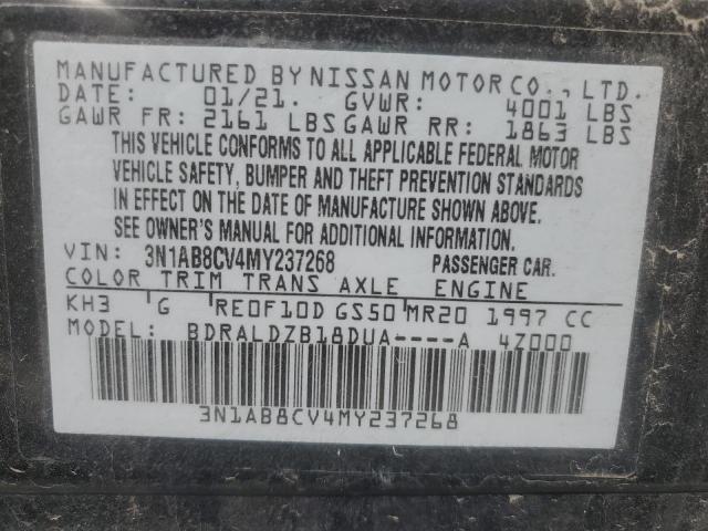 2021 NISSAN SENTRA SV 3N1AB8CV4MY237268