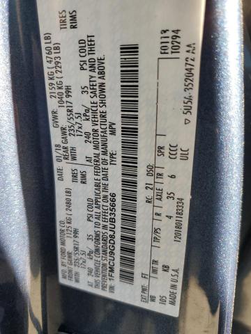 2018 FORD ESCAPE SE - 1FMCU9GD8JUB35666